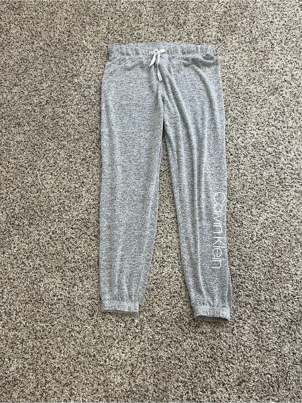 Calvin Klein Heather Gray Women's Cozy Jogger Sleep Pants